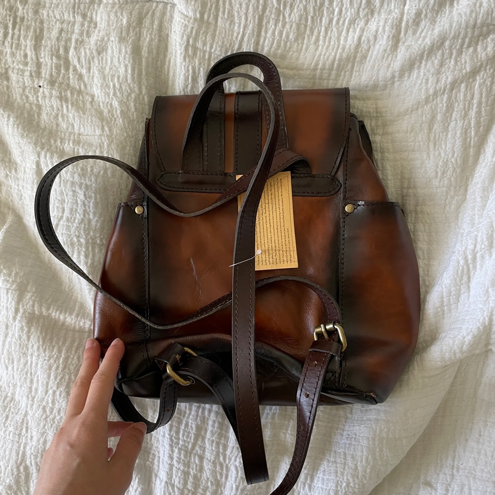 Aberdeen Stained Veg Tan backpack by PatriciaNash - Picture 5 of 8